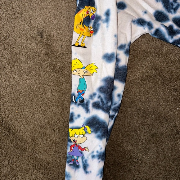 NWOT men’s super comfy 90s splat dye Nickelodeon icons cartoon pullover hoodie! - Picture 5 of 8